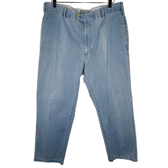 Peter Millar Men's Chino Golf Pants 36 Blue Pima Cotton Straight Leg *Read - Picture 1 of 7